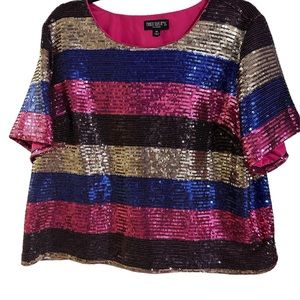 NWT Sequined Multi top , Size 3X